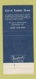 Matchbook Cover - City of London Arms Lake Havasu City AZ 30 Strike