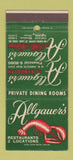 Matchbook Cover - Allgauer's Restaurant Chicago IL 30 Strike