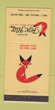 Matchbook Cover - Fox Hill Restaurant Ridgefield CT 30 Strike