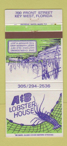 Matchbook Cover - A&B Lobster House Key West FL 30 Strike