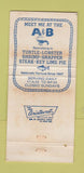 Matchbook Cover - A&B Lobster House Key West FL 30 Strike