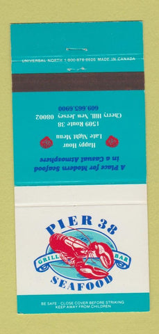 Matchbook Cover - Pier 38 Seafood Cherry Hill NJ 30 Strike