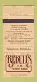 Matchbook Cover - BJ Bull's Brampton ON 30 Strike
