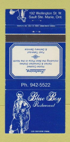 Matchbook Cover - Blue Boy Restaurant Sault Ste Marie ON 30 Strike