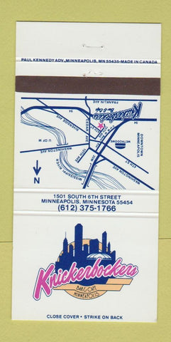 Matchbook Cover - Knickerbockers Bar Cafe Minneapolis MN 30 Strike