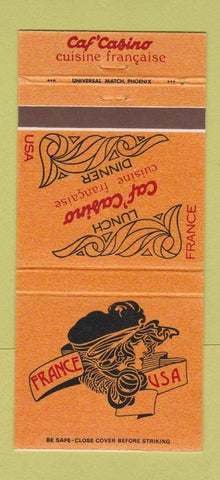 Matchbook Cover - Caf Casino French Scottsdale Phoenix AZ 30 Strike