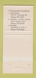 Matchbook Cover - Caf Casino French Scottsdale Phoenix AZ 30 Strike