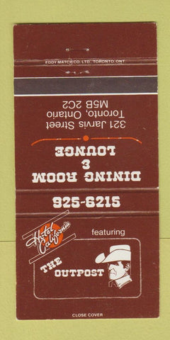 Matchbook Cover - The Outpost Hotel California Toronto ON 30 Strike