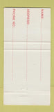 Matchbook Cover - The Outpost Hotel California Toronto ON 30 Strike