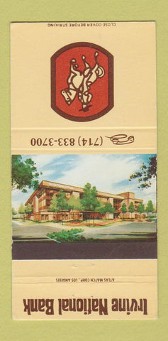 Matchbook Cover - Irvine National Bank CA 30 Strike