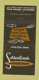 Matchbook Cover - Sorrentino's Seafood Palm Springs CA 30 Strike