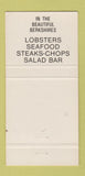Matchbook Cover - Captain's Table Williamstown MA 30 Strike