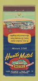 Matchbook Cover - Hunt's Motel Lynwood CA 30 Stick