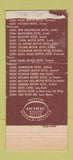 Matchbook Cover - Doric Palms Motor Hotel Portland OR WORN BACK 30 Strike