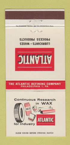 Matchbook Cover - Atlantic Refining Lubricants Philadelphia PA 30 Strike