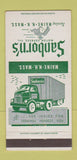 Matchbook Cover - Sanborn's Trucking ME NH MA 30 Strike