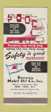 Matchbook Cover - Socony Mobil oil gas New York City WEAR 30 Strike