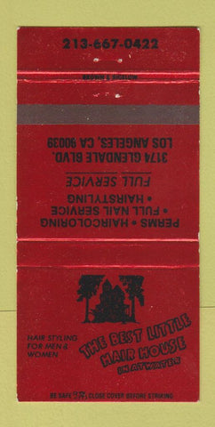 Matchbook Cover - Best Little Hair House Los Angeles CA 30 Strike