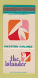 Matchbook Cover - Western Airlines The Islander 30 Strike