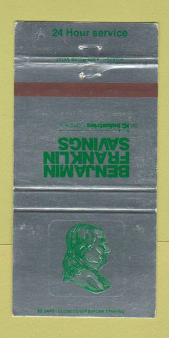 Matchbook Cover - Benjamin Franklin Savings Houston TX 30 Strike