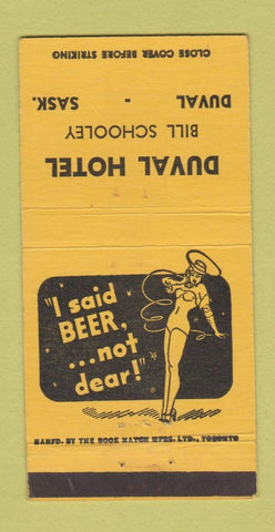 Matchbook Cover - Duval Hotel Duval SK girlie 30 Strike