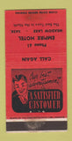 Matchbook Cover - Empire Hotel Meadow Lake SK low phone # WORN 30 Strike