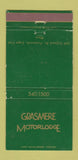 Matchbook Cover - Grasmere Motor Lodge Falmouth MA WEAR 30 Strike