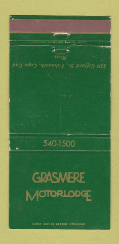 Matchbook Cover - Grasmere Motor Lodge Falmouth MA WEAR 30 Strike