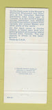Matchbook Cover - Toronto ON Tourism Centre Island Shriner's Monument 30 Strike