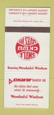 Matchbook Cover - CKWW Radio Windsor ON 30 Strike