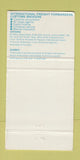 Matchbook Cover - Blackpool Brokerage Customs Toronto ON WEAR 30 Strike