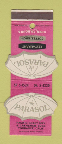 Matchbook Cover - Parasol Restaurant Torrance CA Contour