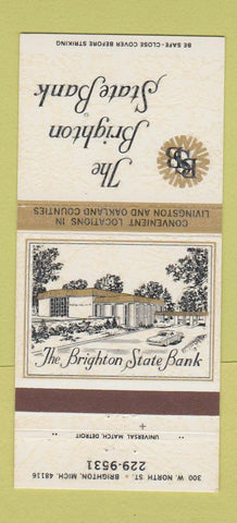 Matchbook Cover - Brighton State Bank Brighton MI 30 Strike