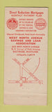 Matchbook Cover - West North Avenue Savings Baltimore MD WEAR 30 Stick