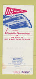 Matchbook Cover - Capitol Motels Harrisburg PA 30 Strike