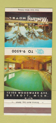 Matchbook Cover - Monterey Motel Detroit MI 30 Strike