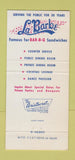 Matchbook Cover - La Barbe BBQ Monroeville PA 30 Strike