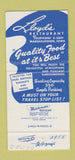 Matchbook Cover - Lloyd's Marshalltown IA restaurant 30 Strike