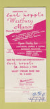 Matchbook Cover - Carl Hoppl's Westbury Manor LI NY 30 Strike