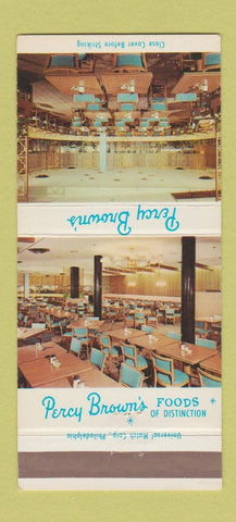 Matchbook Cover - Percy Brown's Restaurant Wilkes Barre PA 30 Strike