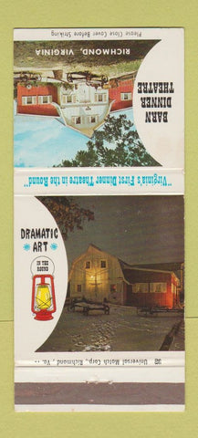 Matchbook Cover - Barn Dinner Theatre Richmond VA 30 Strike
