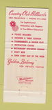 Matchbook Cover - Country Club Billiards San Francisco CA 30 Strike