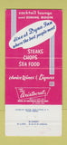 Matchbook Cover - McGuire's Dyna Inn Detroit MI 30 Strike