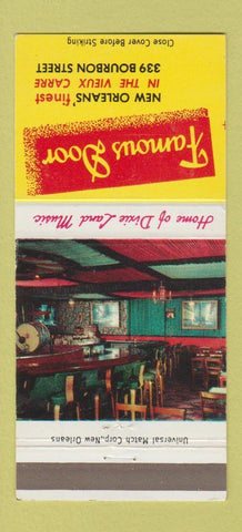 Matchbook Cover - Famous Door New Orleans LA 30 Strike