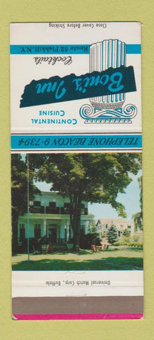 Matchbook Cover - Boni's Inn Fishkill NY 30 Strike
