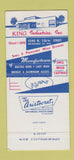 Matchbook Cover - King Industries Milwaukee WI Iron Alloy 30 Strike