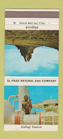 Matchbook Cover - El Paso Natural Gas TX Shiprock Navajo 30 Strike