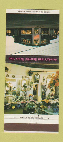 Matchbook Cover - Zimlich Flowers Mobile AL 30 Strike