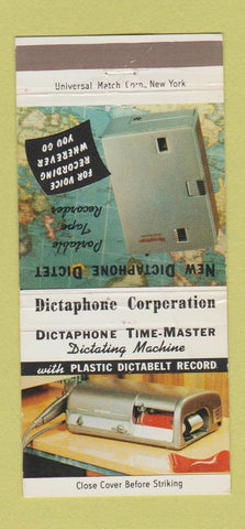 Matchbook Cover - Dictaphone Time Master recording WEAR 30 Strike