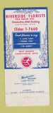 Matchbook Cover - Riverside Florist Flowers Cleveland OH WEAR 30 Strike